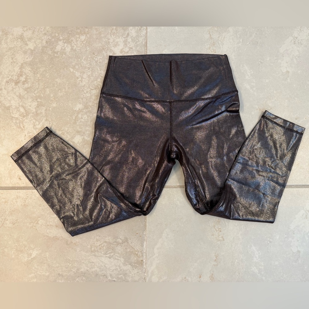 lululemon Align brown faux leather leggings size 10